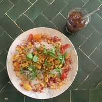 Vegan scramble and americano - delicious !  at Lavinia Good Food - Centrum in Amsterdam