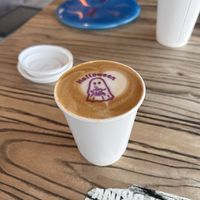 Cappuccino with oat milkk  at Gabee Coffee in Boulder