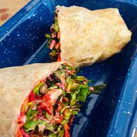 Veggie wrap at La Cuisine in Cozumel