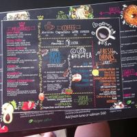 Milkshakes and coffee menu  at La Cuisine in Cozumel