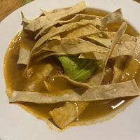 Tortilla soup, no cheese to sour cream   at Rock n' Java Caribbean Bar and Grill in Cozumel