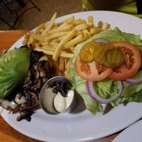 veggie burger at Rock n' Java Caribbean Bar and Grill in Cozumel
