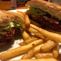 Best veggie burger on the island at Rock n' Java Caribbean Bar and Grill in Cozumel