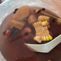 Morel mushroom Old cucumber apple double boiled soup at Onn Vegetarian 安顺素食 in Central Singapore