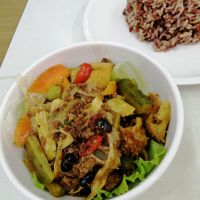 Bittergourd and mushrooms at Onn Vegetarian 安顺素食 in Central Singapore