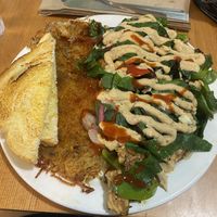 vegan delight with tempeh  at New Moon Cooperative Cafe in Olympia