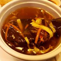 sour and spicy sharkfin soup at Veggie Family 素食一家 in Kowloon