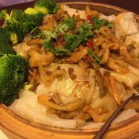 Steamed Thick Rice Noodles in Lotus Leaf at Veggie Family 素食一家 in Kowloon