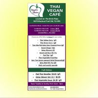 menu at Hearts Choices Thai Vegan Cafe in Calgary