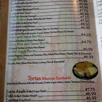 Vegan items clearly marked. at Norte Sur in Ventura