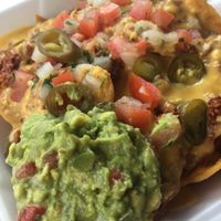 Vegan nachos with soyrizo  at Norte Sur in Ventura