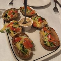 Vegan Skins with Hummus at Red Hook Grill in Columbus