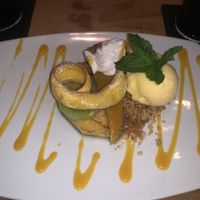 The Caribbean Dream dessert tastes incredible. at Yemanja Woodfired Grill in Oranjestad