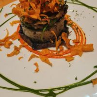 Mushroom Rsotto!! This dis comes with cows cheese so let the waiters know No cows cheese..  at Yemanja Woodfired Grill in Oranjestad