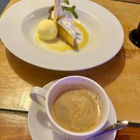 Vegan Caribbean mango pie  at Yemanja Woodfired Grill in Oranjestad