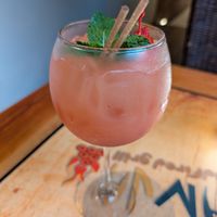 Strawberry cooler mocktail at Yemanja Woodfired Grill in Oranjestad