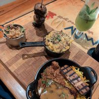 Vegan BBQ platter at Yemanja Woodfired Grill in Oranjestad