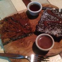 Coconut cake on the left and Chocolate Banana cake on the right! Divine. at Eat.Co in Koh Phangan