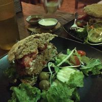 BBQ Mushroom Burger! WOW.... at Eat.Co in Koh Phangan