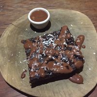 Rumraisin and dark chocolate chickpea brownie! at Eat.Co in Koh Phangan