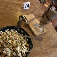 A bowl of food. A glass of choco ecstasy. at Eat.Co in Koh Phangan