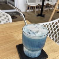Iced blue late  at Eat.Co in Koh Phangan