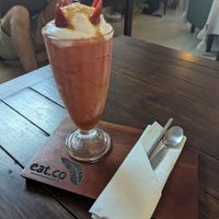Strawberry shake at Eat.Co in Koh Phangan
