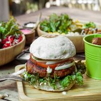 Mushroom Burger at Eat.Co in Koh Phangan