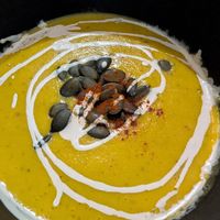 Pumpkin and cauliflower soup at Eat.Co in Koh Phangan