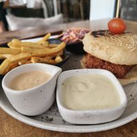 schnitzel burger at Eat.Co in Koh Phangan
