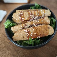 Ladies over 40 -  do yourselves a favor and order a side of the glazed tempeh to mix with your salad! at Eat.Co in Koh Phangan