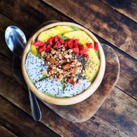 Green smoothie bowl. Delicious. at Eat.Co in Koh Phangan