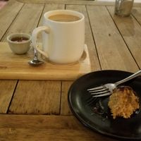 coconut peanut butter bom bom and chai. at Eat.Co in Koh Phangan