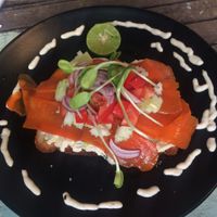 Salmon lox made out of carrots...It’s sooo tasty!! at Eat.Co in Koh Phangan