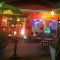 Front of restaurant in evening at Eat.Co in Koh Phangan
