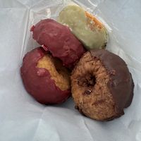 Blueberry, matcha and chocolate cake donuts   at Coffee Conscious in Berkeley