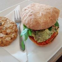 Cookie and panini at Miazsz in Krakow