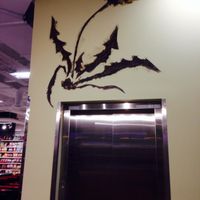 Elevator to garage parking at MOM's Organic Market Cafe in Washington