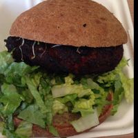 beet burger at Seed + Salt in San Francisco