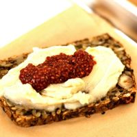 chia seed jam with raw lemon curd! at Seed + Salt in San Francisco