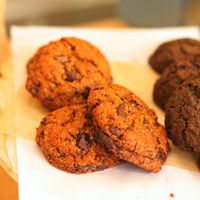 chocolate chip and molasses ginger cookies.  so good. at Seed + Salt in San Francisco