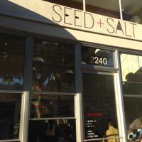 on busy chestnut street at Seed + Salt in San Francisco