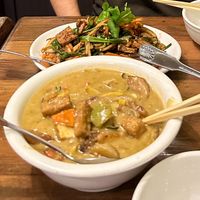 Mongolian Tofu & Coconut Tofu Curry 😋  at Gordy's Sichuan Cafe in Spokane