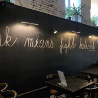 Proud of their veganism!  at Belzepub in Prague