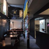 Restaurant from downstairs at Belzepub in Prague