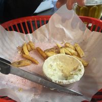 This was cauliflower and chips yum  at Belzepub in Prague