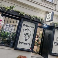 Facade at Belzepub in Prague