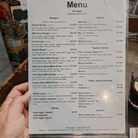 Menu at Belzepub in Prague