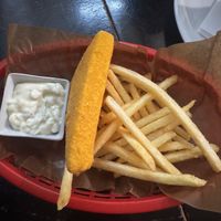 Fried Cheese and Fries  at Belzepub in Prague