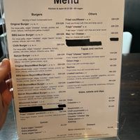 Menu at Belzepub in Prague